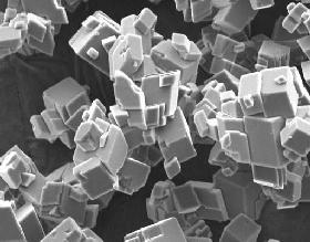calcite crystals, SEM, x1250